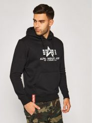 Alpha Industries Bluza Basic 178312 Czarny Regular Fit. Czarne bluzy bez kaptura męskie Alpha Industries, m, z bawełny. Za 199.99 zł.