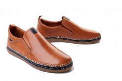 MANITU 630744-21 tan, półbuty/mokasyny męskie. Brązowe mokasyny męskie Manitu, ze skóry, bez zapięcia. Za 389.90 zł.