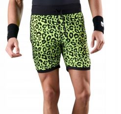 Spodenki tenisowe męskie Hydrogen Panther Tech Shorts. Zielone szorty męskie HYDROGEN, bez wzorów, z materiału. Za 249.00 zł.