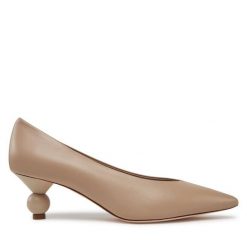 Czółenka Weekend Max Mara. Brązowe czółenka damskie Weekend Max Mara, bez wzorów, bez obcasa. Za 1,009.00 zł.