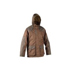 Kurtka myśliwska 500 WTP. Brązowe kurtki treningowe męskie SOLOGNAC, xl, bez wzorów, z materiału. Za 199.99 zł.
