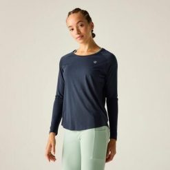 Damska koszulka z długim rękawem do biegania Nimble. Czarne t-shirty damskie Dare 2b, bez wzorów, z lyocellu, bez kołnierzyka. Za 109.65 zł.