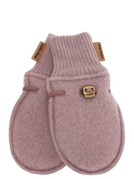 Mikk-line Wełniane rękawiczki w kolorze jasnoróżowym rozmiar: 74/80. Różowe rękawiczki dziecięce Mikk-line, prążkowane, bez ramiączek. Za 91.12 zł.