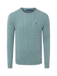 Polo Ralph Lauren sweter z dzianiny z zawartością kaszmiru Mężczyźni Wełna niebieski, XXL. Niebieskie swetry męskie Polo Ralph Lauren, m, bez wzorów, z dzianiny, bez kołnierzyka. Za 1,199.95 zł.