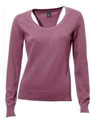 Heine Sweter w kolorze fioletowym rozmiar: 44. Różowe swetry klasyczne damskie Heine, z bawełny, bez kołnierzyka. Za 78.99 zł.