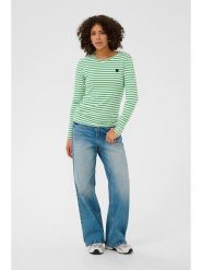 Kaffe Koszulka w kolorze zielono-kremowym rozmiar: S. Zielone bluzki damskie Kaffe, s, bez wzorów, bez kołnierzyka, bez ramiączek. Za 104.99 zł.