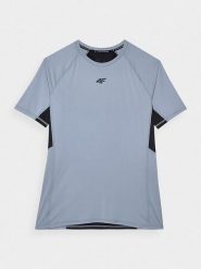 4F Koszulka sportowa w kolorze szarym rozmiar: M. Szare t-shirty sportowe męskie 4f, m, z materiału, bez ramiączek, outdoorowe. Za 68.45 zł.