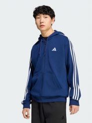 Adidas Bluza Essentials 3-Stripes French Terry KY4176 Niebieski Regular Fit. Niebieskie bluzy bez kaptura męskie Adidas, m. Za 278.99 zł.