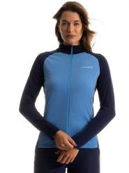 Fischer Kurtka polarowa w kolorze niebiesko-granatowym rozmiar: L. Niebieskie kurtki damskie FISCHER, l, bez wzorów, z materiału, bez kaptura. Za 217.99 zł.