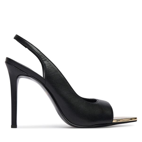 Sandały Just Cavalli. Czarne sandały damskie Just Cavalli, bez wzorów, bez obcasa, na szpilce. Za 862.99 zł.