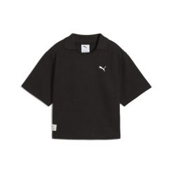 Damska koszulka polo PUMA Class o luźnym kroju PUMA Black. Czarne bluzki damskie Puma, bez wzorów, bez ramiączek. Za 129.00 zł.