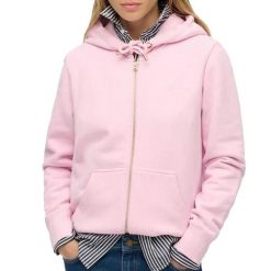 Damska bluza z kapturem zapinana na zamek Superdry Essential Logo Hb. Czerwone bluzy z kapturem damskie Superdry., m, z bawełny. Za 332.70 zł.