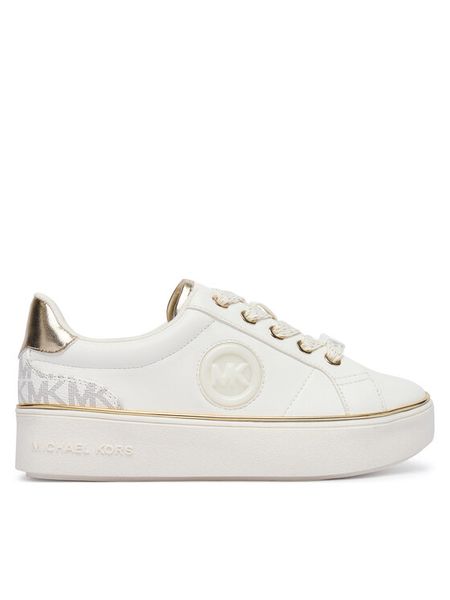 MICHAEL Michael Kors Sneakersy Jordana Finn MK03912101 Biały. Białe buty sportowe dziewczęce MICHAEL Michael Kors, bez wzorów, ze skóry, bez zapięcia. Za 319.99 zł.