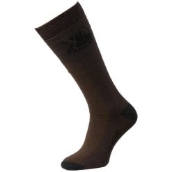 Skarpety myśliwskie Tagart Winter High brązowe wzmocnienia z Kevlaru. Brązowe skarpetki damskie tagart, bez wzorów, z gumy. Za 69.00 zł.