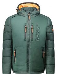 Geographical Norway Kurtka pikowana w kolorze zielono-pomarańczowym rozmiar: XXL. Pomarańczowe kurtki męskie Geographical Norway, xxl, bez wzorów, bez kaptura. Za 282.80 zł.