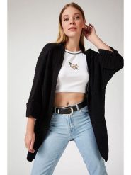 Happiness Istanbul Kardigan w kolorze czarnym rozmiar: onesize. Czarne kardigany damskie Happiness Istanbul, bez wzorów. Za 52.99 zł.