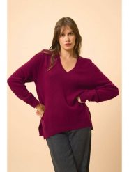 Just Cashmere Kaszmirowy sweter "Opal" w kolorze bordowym rozmiar: XXL. Czerwone swetry klasyczne damskie Just Cashmere, xxl, z kaszmiru, bez kołnierzyka. Za 339.37 zł.