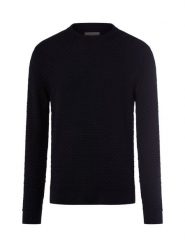 Finshley & Harding Męski sweter z dzianiny z zawartością wełny dziewiczej Mężczyźni wełna ze strzyży niebieski wypukły wzór tkaniny, XXL. Niebieskie swetry męskie Finshley & Harding, m, bez wzorów, z dzianiny, bez kołnierzyka. Za 449.95 zł.