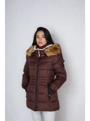 Steve Madden Kurtka zimowa w kolorze brązowym rozmiar: M. Brązowe kurtki damskie Steve Madden, na zimę, m, bez wzorów, z puchu, bez kaptura. Za 226.24 zł.