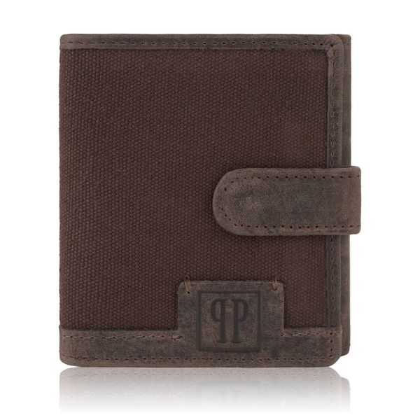 Zestaw męski brązowy torba i portfel PAOLO PERUZZI ZUP-19-BR. Brązowe portfele męskie Paolo Peruzzi, bez wzorów, z bawełny, na ramię. Za 227.00 zł.