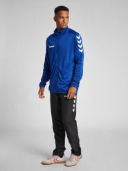 Bluza sportowa dla dorosłych Hummel Core Poly Jacket. Niebieskie bluzy sportowe damskie HUMMEL, xl, bez wzorów, z poliesteru, bez ramiączek, bez kaptura. Za 89.00 zł.