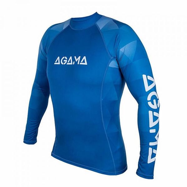Męska koszulka lycrowa BLUE MAN. Niebieskie koszulki męskie z długim rękawem AGAMA, m, z lycry. Za 225.56 zł.