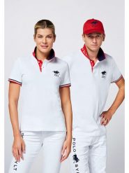 Polo Sylt Koszulka polo w kolorze białym rozmiar: L. Białe bluzki damskie Polo Sylt, l, bez wzorów, z bawełny, bez ramiączek. Za 116.45 zł.