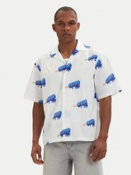 HUGO Koszula Eligino 50561691 Biały Relaxed Fit. Białe koszule męskie Hugo, m, bez wzorów, z bawełny, bez kołnierzyka, bez ramiączek. Za 399.99 zł.