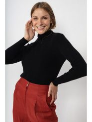 Perfect Cashmere Kaszmirowy golf "Elly" w kolorze czarnym rozmiar: L. Czarne golfy damskie Perfect Cashmere, l, bez wzorów, z kaszmiru, bez ramiączek. Za 396.24 zł.
