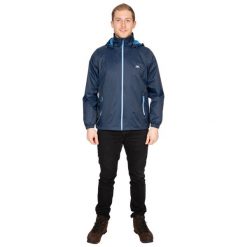 Męska Kurtka Wodoodporna Briar. Niebieskie kurtki męskie Trespass, m, bez wzorów, z materiału, z kapturem. Za 457.99 zł.