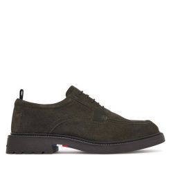 Półbuty Tommy Hilfiger. Zielone półbuty męskie Tommy Hilfiger, bez zapięcia. Za 649.99 zł.