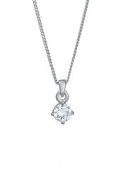 Elli PREMIUM Damski wisiorek pasjans mieniący się moissanitem ze srebra próby 925 Sterling Silver Naszyjniki 1 ct. Szare naszyjniki damskie Elli PREMIUM, srebrne. Za 258.99 zł.