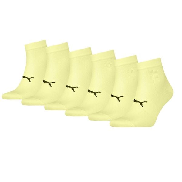 Skarpety Puma Sport Quarter Light, 6 pary żółty. Żółte skarpetki damskie Puma, bez wzorów, z elastanu. Za 162.99 zł.