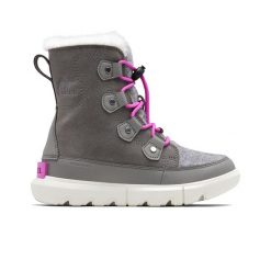 Śniegowce juniorskie Sorel Sorel Explorer Lace. Szare buty zimowe męskie Sorel, na zimę. Za 369.99 zł.
