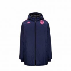 Parka Stade Français Arminzip Pro 8 2024/25. Czerwone parki męskie Kappa, bez wzorów, z dresówki. Za 446.65 zł.
