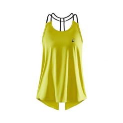 Damski tank top Craft Untmd Fit. Żółte topy damskie Craft, bez wzorów, bez kołnierzyka. W wyprzedaży za 145.00 zł.