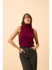 Just Cashmere Kaszmirowy golf "Violet" w kolorze bordowym rozmiar: L. Czerwone golfy damskie Just Cashmere, l, bez wzorów, z kaszmiru, bez ramiączek. Za 269.75 zł.