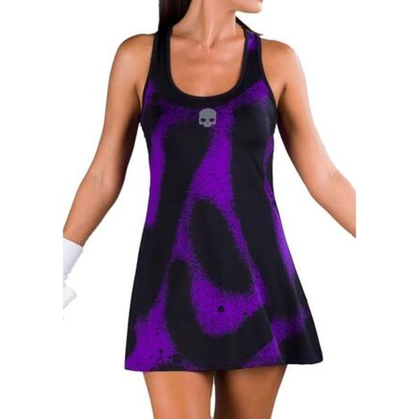 Sukienka tenisowa damska Hydrogen Spray Dress. Czarne sukienki damskie HYDROGEN, m, bez wzorów, z elastanu, klasyczne, bez kołnierzyka, bez ramiączek, dopasowane. Za 399.00 zł.