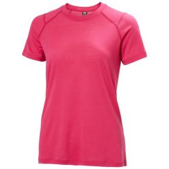 Koszulka damska Helly Hansen Durawool. Czerwone t-shirty damskie Helly Hansen, s, bez wzorów, z materiału, bez kołnierzyka. Za 440.00 zł.