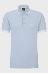 Koszulka Polo męska BOSS Paddy 1 Bright Purple regular fit błękitna. Niebieskie koszulki polo męskie Boss, m, bez wzorów, bez ramiączek. Za 259.00 zł.