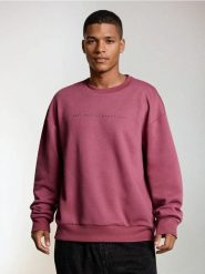 Bluza z napisem - fioletowy. Fioletowe bluzy bez kaptura męskie Sinsay, l. Za 39.99 zł.