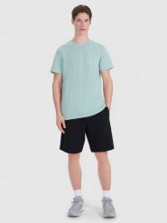 4F Spodenki casual męskie - czarne XL. Czarne szorty męskie 4f, z bawełny, bez kołnierzyka. Za 149.99 zł.