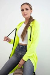 Bluza sukienkowa z kapturem żółty neon. Żółte bluzy z kapturem damskie KESI, l, z bawełny. Za 234.40 zł.