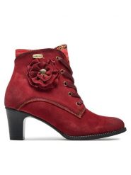 Laura Vita Botki Elcodieo 01 Czerwony. Czerwone botki damskie Laura Vita, ze skóry, bez obcasa, na słupku, bez zapięcia. Za 479.99 zł.