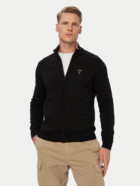 Aeronautica Militare Kardigan 262MA1632UL00506 Czarny. Czarne kardigany męskie AERONAUTICA MILITARE, m, bez wzorów, z bawełny, bez kołnierzyka. Za 679.99 zł.