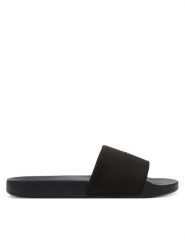 Calvin Klein Jeans Klapki Slide Monogram Hardware YW0YW01713 Czarny. Czarne klapki damskie Calvin Klein Jeans, bez wzorów, z jeansu, bez obcasa. Za 119.99 zł.