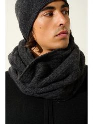 AUTHENTIC CASHMERE Kaszmirowy szal-koło "Tommy" w kolorze antracytowym - 65 x 40 cm rozmiar: onesize. Czarne szaliki i kominy damskie AUTHENTIC CASHMERE, bez wzorów, z kaszmiru. Za 260.35 zł.