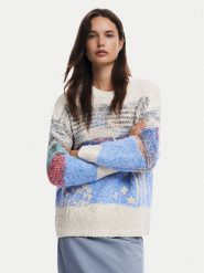 Desigual Sweter Sudbury 24WWJF59 Kolorowy Loose Fit. Swetry klasyczne damskie Desigual, l, z bawełny, bez kołnierzyka. Za 319.99 zł.
