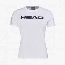 Koszulka z krótkim rękawem damska CLUB BASIC. Białe bluzki damskie HEAD, xl, bez wzorów, z bawełny, sportowe, bez kołnierzyka, bez ramiączek. W wyprzedaży za 59.50 zł.