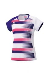 Koszulka tenisowa damska z krótkim rekawem Yonex VERY COOL. Białe t-shirty damskie YONEX, s, bez wzorów, z materiału, bez kołnierzyka. Za 259.00 zł.